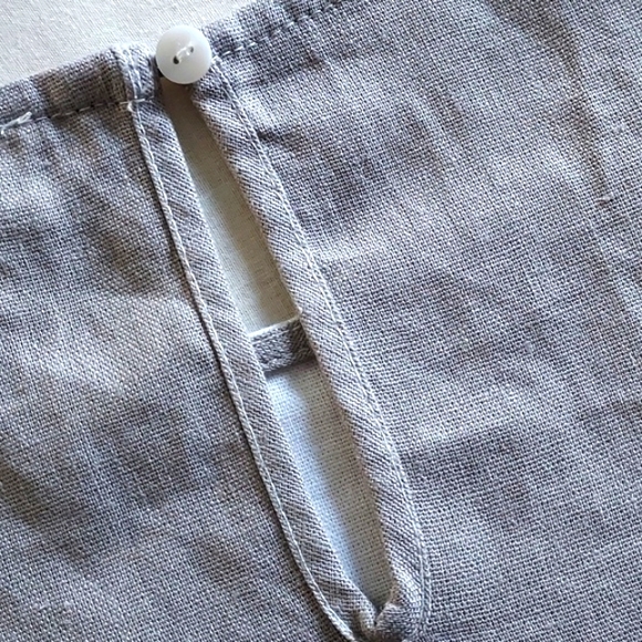 NWT FORCYNTHIA Sleeveless Linen Blend Colorblock Black Gray & White Dress Si… - Picture 10 of 10